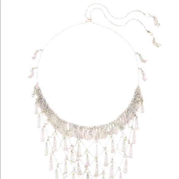 Kendra Scott Silver Georgina Statement Necklace Adjustable Chain - Picture 1 of 5